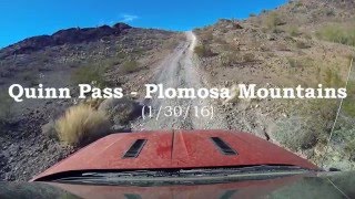 Quinn Pass Trail Plomosa Mountains  Quartzsite AZ [upl. by Yoho]