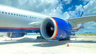 LANDING IN VELANA INTERNATIONAL AIRPORT MALE MALDIVES BOEING777300ER AEROFLOT SU320 12102022 [upl. by Blau]