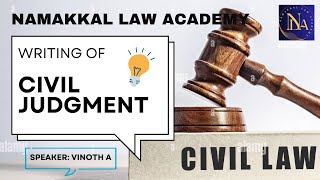 CIVIL JUDGEMENT WRITING  VINOTH A [upl. by Demmy835]