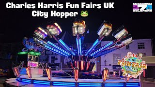 City Hopper Test cycle Charles Harris Fun Fairs UK at Ashby de la Zouch Statutes Funfair 2024 [upl. by Hogan]