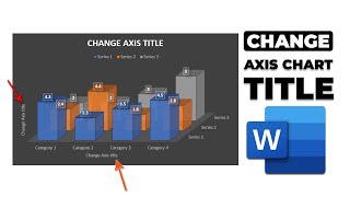 How to change Axis title of chart in word [upl. by Noah]