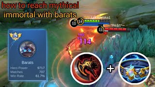 Barats Top Global Gameplay And Show The Best Build And Emblem For Easy Road To Mythical Imortal [upl. by Ahselyt]