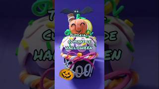 🎃 Tutorial Cómo realizar cupcake de Halloween Paso a paso halloween craft art foamy tutorial [upl. by Phillane]