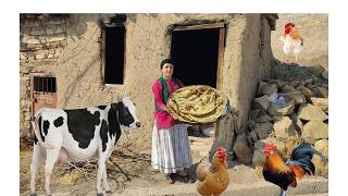 Baking Fresh Bread Traditional Recipe from Our Village Bread LoavesNomadic life of Iran [upl. by Eilsew775]