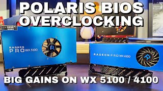 BIOS Overclock Polaris GPUs AMD Radeon Pro WX 4100  WX 5100 Timespy [upl. by Enetsuj]