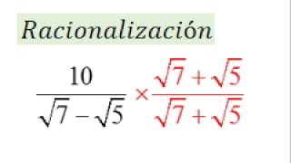 Racionalizacion de radicales en el denominador [upl. by Schiffman]