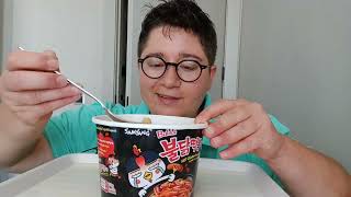 ASMR  TOPOKKI AND ALOE VERA FRESH DRINK  HOT CHICKEN FLAVOR TOPOKKI buldak tteokbokki koreaneat [upl. by Euqinad]