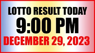 Lotto Result Today 9pm Draw December 29 2023 Swertres Ez2 Pcso [upl. by Vanny561]