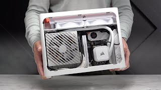 All White Minimalist Style ITX Gaming PC Build [upl. by Anaimad]