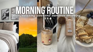 SUMMER MORNING ROUTINE ☀️ slow peaceful productive weekend morning routine [upl. by Nodanrb879]