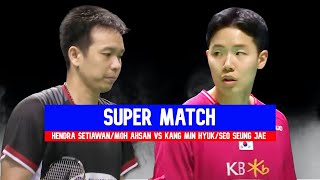 HENDRA SETIAWANMOHAMMAD AHSAN VS KANG MIN HYUKSEO SEUNG JAE BADMINTON SUPER MATCH [upl. by Daukas692]