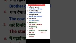 Examples Simple Present Tense youtubeshorts englishlearning presenttense [upl. by Alleusnoc]