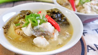 Super Easy Szechuan Fish Soup w Pickled Mustard 酸菜鱼 Chinese Hot amp Sour Fish Soup Recipe [upl. by Rehpotsrihc]