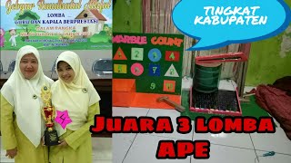 Juara 3 Lomba Guru berprestasi  APE Marble Count  tingkat kab Indramayu [upl. by Marcus]