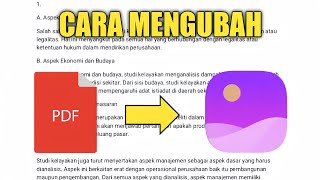 CARA MENGUBAH FILE PDF MENJADI GAMBAR DI HP [upl. by Greyso]