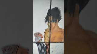 JIN KAZAMA DRAWING WITH OIL PASTELS tekken7 gaming [upl. by Godbeare]