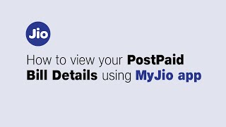 How To View Your Postpaid Bill Details Using MyJio app [upl. by Higgs15]