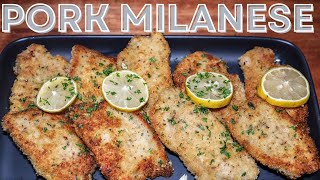 Pork Milanese  Classic Italian Recipe [upl. by Inot]