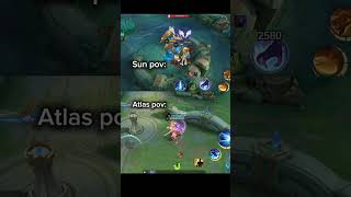 Atlas surprising sun 😱💯 atlas sun mobilelegends mlbb moments [upl. by Oilasor]