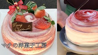 ドーム形クリスマスケーキの作り方。117 Christmas Cake Recipe [upl. by Adnahsat642]