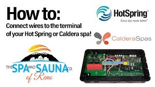 How to attach a wire into the terminal block of a Caldera or Hot Spring Spa [upl. by Hutchison]