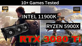 11900k oc vs 5900x oc with 3080ti  i911900k vs r9 5900x official video [upl. by Nilhtac]