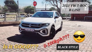 2023 VW TRoc RLine BLACK STYLE Review Launch control Acceleration Features Drive [upl. by Tterab534]