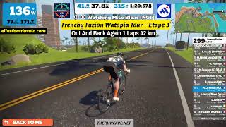 Frenchy Fuzion Watopia Tour  étape 3 [upl. by Nnylcaj]