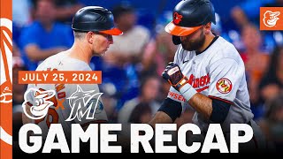 Orioles vs Marlins Game Recap 72524  MLB Highlights  Baltimore Orioles [upl. by Olodort]