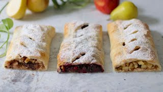 3 STRUDEL di pasta sfoglia  IDEE FACILI E VELOCI  Cucina Botanica [upl. by Lohcin]