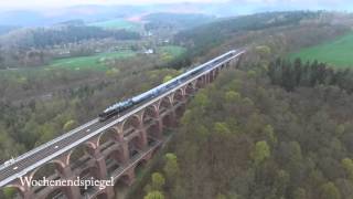 Schnellste Dampflok der Welt auf größter Ziegelsteinbrücke der Welt [upl. by Ative]