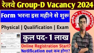 Railway Group D Vacancy 2024  Total Post  Age Limit  Qualification  Full Detail  Exam Points [upl. by Claudelle813]