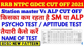 RRB ntpc GDCE CUT OFF 2021 RRC NR amp Psycho test preparation for Station master and ALP Post [upl. by Initsed221]