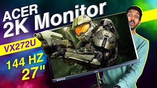 Acer Xv272U 2K Monitor Review Unboxing amp Installation  144 Hz 27 Inch IPS Wqhd  2560 x 1440 [upl. by Bradway]