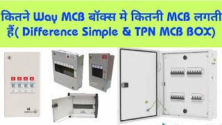 MCB BOX OR TPN MCB BOX कितने Way के होते हैं कितने Way मे कितनी MCB लग सकती हैं Bijali ki Dukan [upl. by Isdnil]