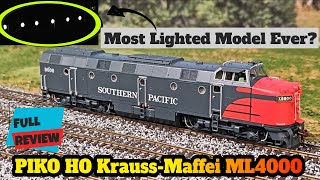 Piko HO Krauss Maffei ML4000 Review DCCSound  The Most Lighted Locomotive Unveiled SP Lights [upl. by Terryn]