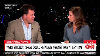 Jonathan Conricus live in Tel Aviv with FDD maps showing possible targets in Iran — CNN [upl. by Feledy]