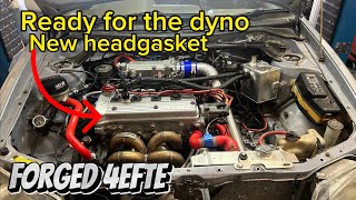 TOYOTA GLANZA VHEAD LIFTED ON THE DYNO NEW PARTS HAVE ARRIVEDPART2 [upl. by Akinirt]