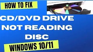 CD DVD drive cannot read the discs in windows 1011 fixed [upl. by Nachison]