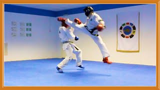 Taekwondo Sparring Session Ginger Ninja Trickster [upl. by Paulsen]