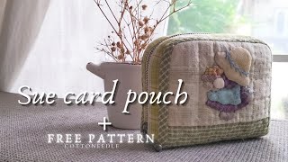 how to sew Sue card pouch  free pattern [upl. by Wilhelm]