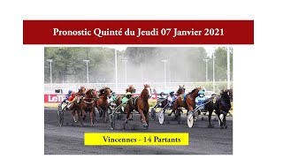 pronostic pmu quinté du jour Jeudi 07 Janvier 2021 QUINTÉ PRIX DEPINAL [upl. by Nostrebor]