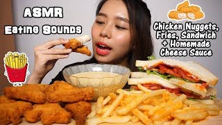 ASMR Cheesy Chicken Nuggets amp Fries  Crunchy Eating Sounds  No Talking [upl. by Renae]