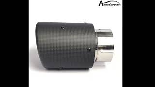 Universal Carbon Fiber amp Aluminum Exhaust Tip  Tailpipe Nozzle Decoration for Cars [upl. by Stockwell]