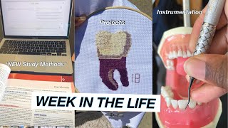 Week in the life of a DENTAL HYGIENE STUDENT NEW Study Methods Instrumentation amp Cross Stitching [upl. by Mont]