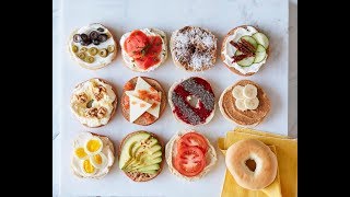 Bagels 8 Ways  Easy Breakfast Recipes  Weelicious [upl. by Kohn488]