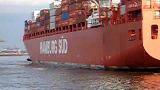 Containership Hamburg Süd Sued Monte Olivia [upl. by Yeliw]