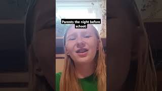 POV Parents the night before school  Credit to  iAmJordi shorts sleep teens funny school [upl. by Latsyc]