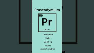 Praseodymium  Elements series part fiftynine 🧪 science stem learning [upl. by Bryant]