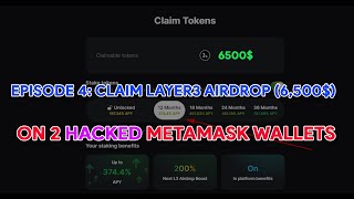 Episode 4 Claim the Layer3 airdrop 6500 from two hacked Metamask wallets [upl. by Onibla849]